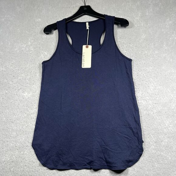 Lanston Revolve Tank Top Womens Large Blue Flowy Lightweight Sleeveless NWT - Picture 1 of 10